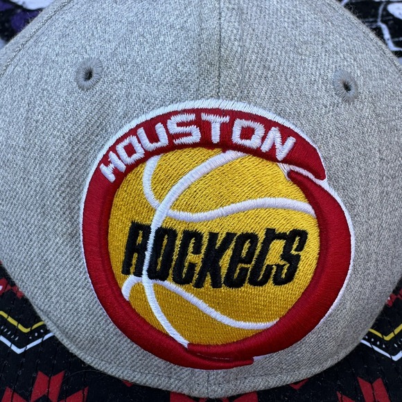 Houston Rockets Snapback 9Fifty New Era Cap Hardwood Classics Hat NBA Grey Red - Picture 3 of 8
